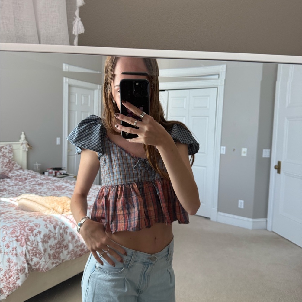 American Eagle Outfitters Patchwork Short Sleeve … - image 2